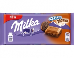 Шоколадная плитка Milka Oreo Brownie 100 грамм