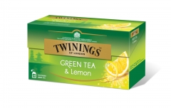 Чай Twinings зеленый с ароматом лимона, короб (25 пак.) 40 гр