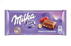 Шоколад молочный Milka Raisins&Hazelnuts 100 гр