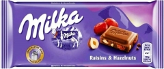 Шоколад молочный Milka Изюм и Фундук 100 гр